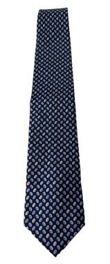 Frangi Made in Italy 100% Silk Football Necktie Navy Blue